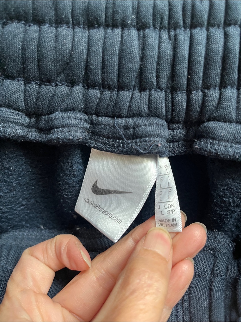 Nike Air Heavyweight Fleece Joggers Pants L - Block Letter Embroidered - Picture 7 of 12